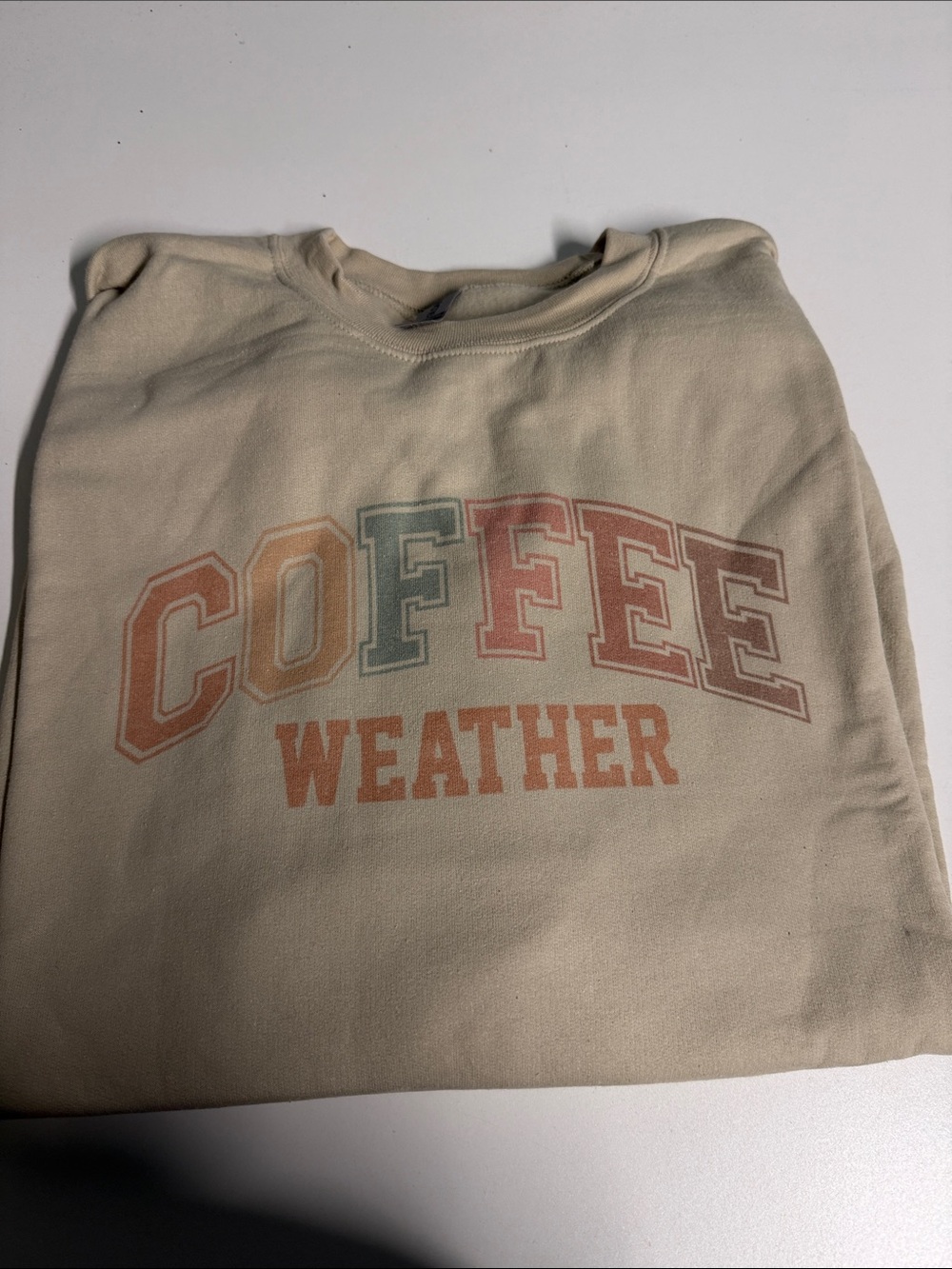 Coffee Weather Graphic Sweatshirt - Cream